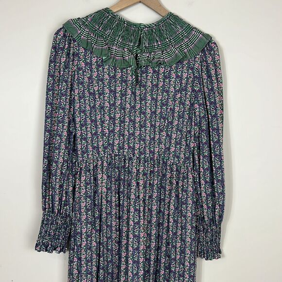 GHOST Arya Midi Dress Floral Cottagecore Romantic Bodice Size Small - Picture 7 of 13